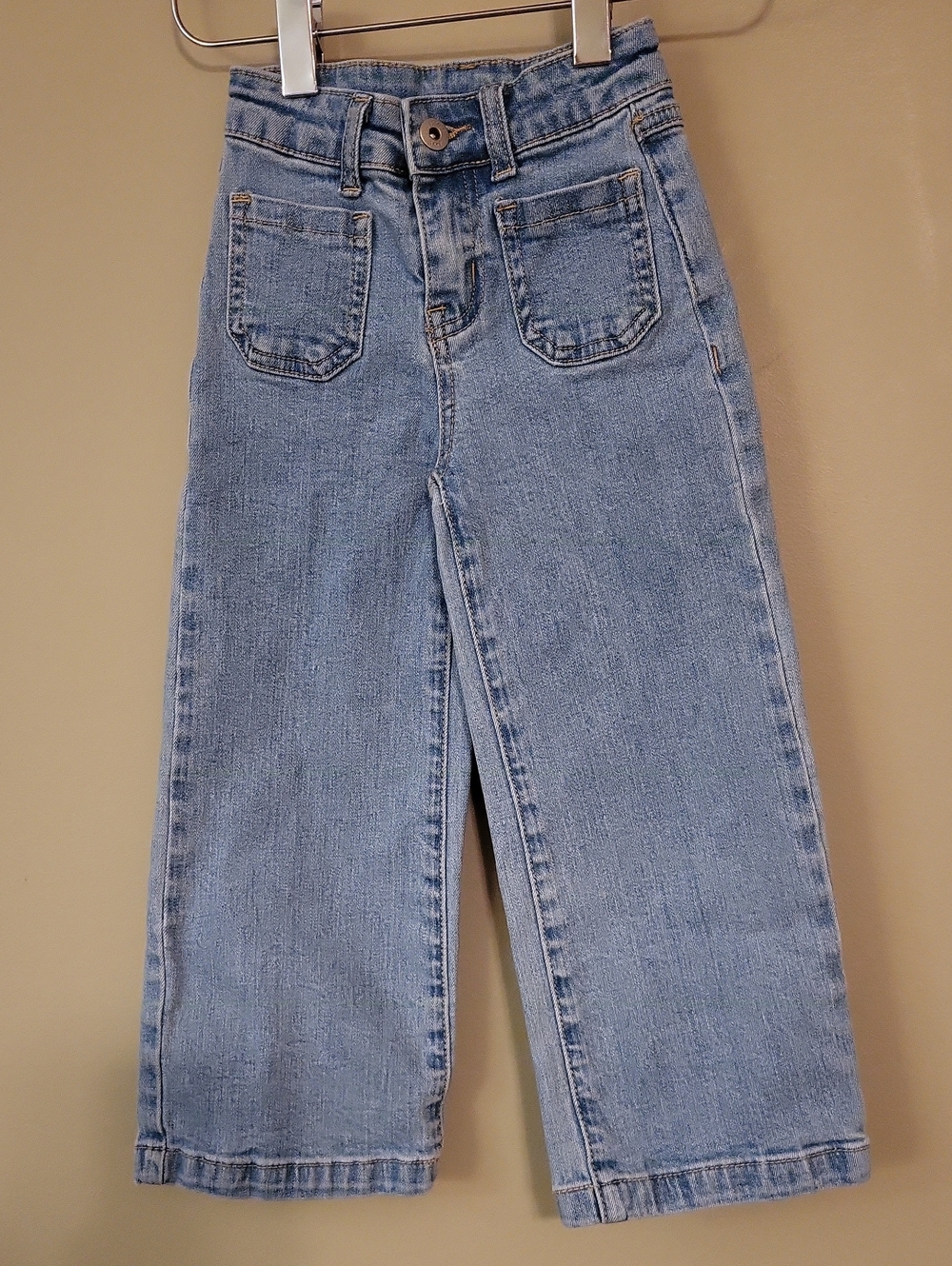 Seed light wash wide leg girl's denim jeans